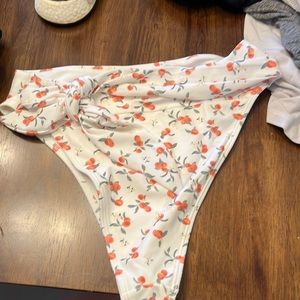 Abercrombie high leg cheeky peach swim bottoms